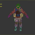 A Man Wearing Military Uniform Helmet Goggles Tactical Vest And Camouflage Clothing On Gray Background