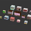 Vintage Radios Collection With Various Styles And Colors In Retro Design