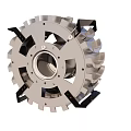 Industrial Metal Fan Impeller With Blades And Black Mounting Brackets