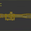 Telescopic Sniper Scope With Vintage Metal Construction Mount Base And Reflective Surface