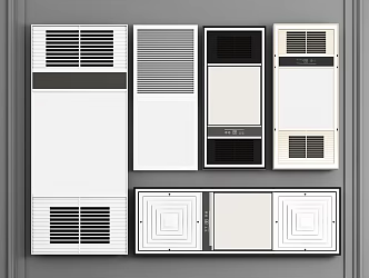 Modern Vent Exhaust Fan Pass Grille Light Combination 3d model