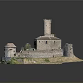 Monuments Sites Ruins Castle Fortress Ancient Castle Ancient Ruins Realistic 3d model