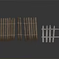 Wooden Fence Structures With Vertical Slats And Pointed Top Design
