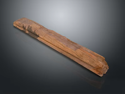 Natural Wood Long Strip Material With Visible Surface Grain And Texture 3d model