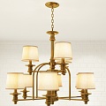 European-style chandelier metal chandelier 3d model