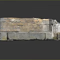 Ancient Architectural Building Structure with Brick Wall and Stone Trough Details
