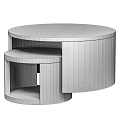 Nested Circular Wooden Tables With Minimalist Design For Home Decor 3d model