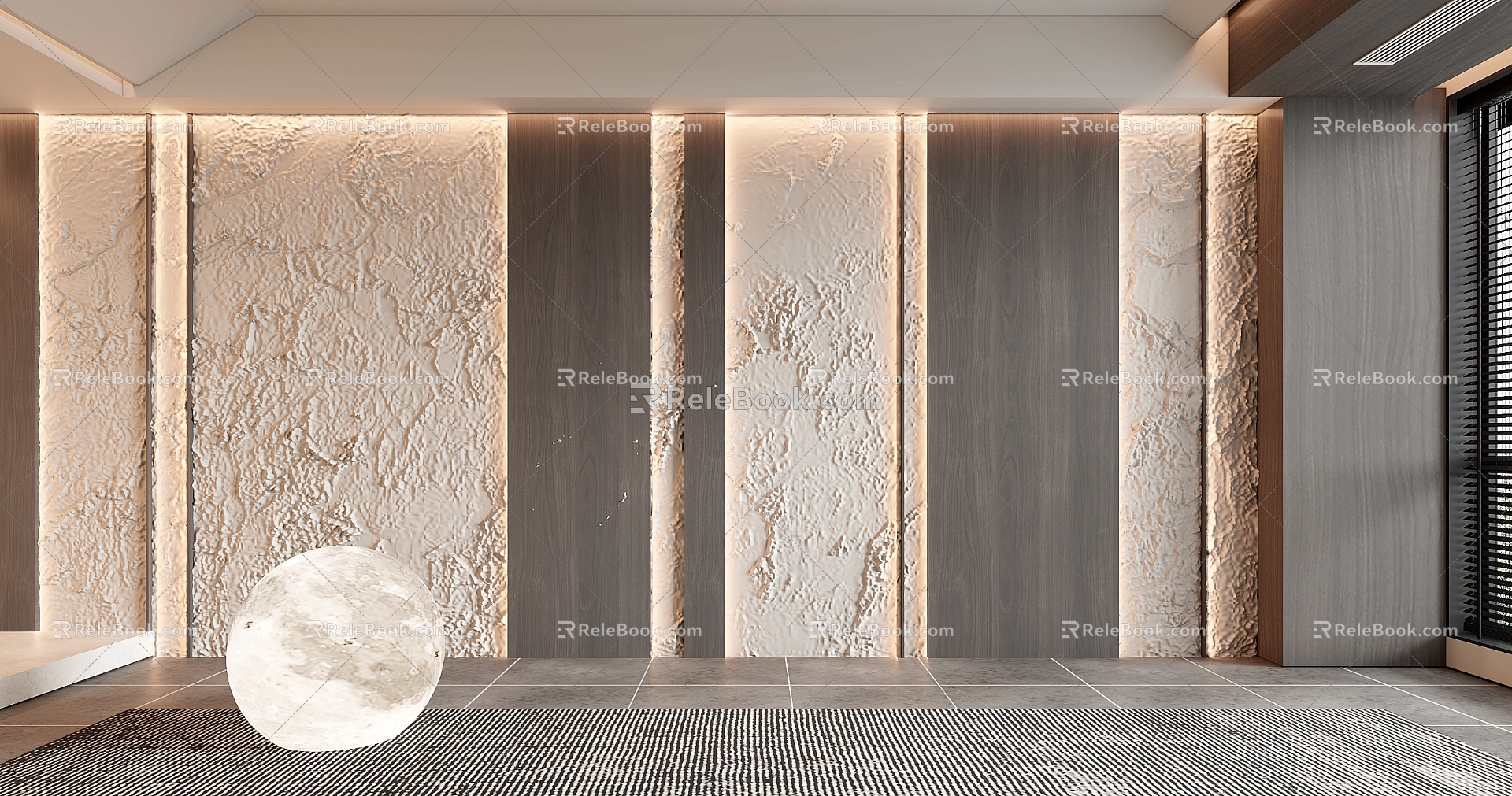 Stone wall rock slab stone wall rock slab stone wall background wall modeling wall 3d model