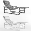 Modern Leather Lounge Chair With Black Metal Frame And Sleek Design