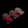 Three Military Weaponized Off Road Vehicles For Army Tactical Operations And Transport