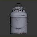 Vintage Stainless Steel Milk Can With Handle And Lid For Home Use