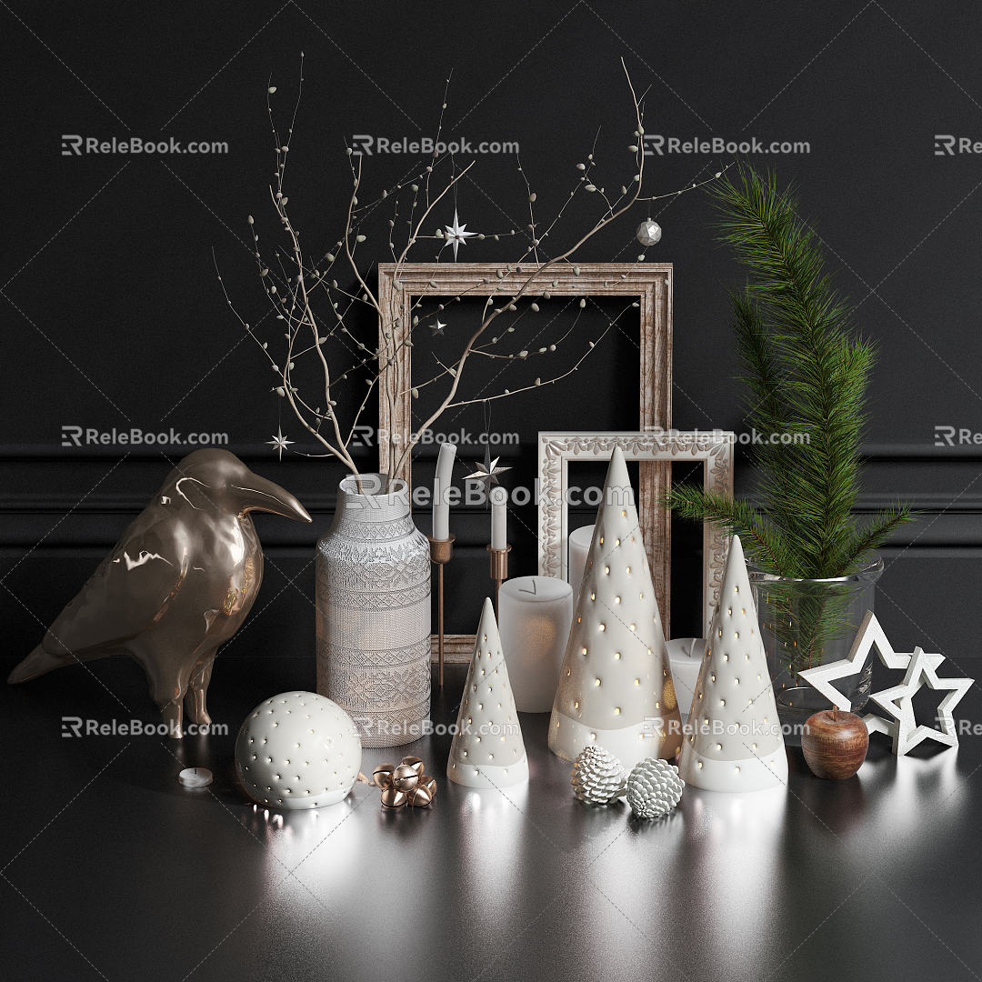 Modern ornaments combination furnishings ornaments combination 3d model