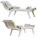 Elegant Modern Footstool With Wooden Frame Upholstered Seat Stacked Towels And Gold Accents