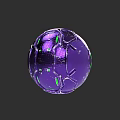 Futuristic Purple Sphere Weapon With Green Glowing Accents And Geometric Design