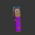 Purple Electric Hair Clipper With Ergonomic Grip And Stainless Steel Blade