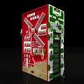 Vertical Multi tiered Retail Display Shelf With Open Shelves For Product Merchandise Showcase