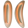 Abstract Shaped Wall Lamps With Curved Design Warm Beige Finish And Soft Glow