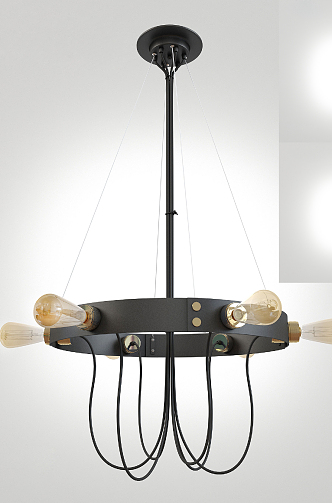 Industrial LOFT chandelier luminaire 3d model