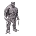 Modern game character ninja 3d model