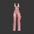 Stylish Pink Sleeveless Jumpsuit With Ruffle Accents And Wide Leg Design