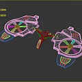 Futuristic Space Exploration Vehicle With Dual Thrusters And Blue Illumination Design