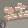 Modern Interior Ceiling Lights With Circular Petal Shaped And Square Arranged Designs 3d model