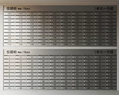 Modern letter box 3d model