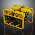 Professional Yellow Kobalt Gas Equipment With Cylindrical Tanks Metal Frame Valves And Pipes