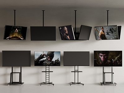 Modern bracket TV suspension TV model