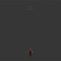 3D Construction Worker Character With Orange Helmet Red Shirt And Brown Overalls Tool Belt