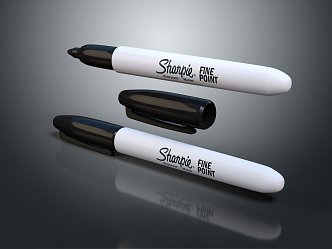 Modern Pen School Supplies Writing Tools Stationery 3d model