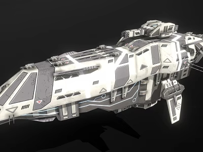 Futuristic Sci Fi Spaceship Design With Detailed Metallic Exterior And Advanced Structure 3d model