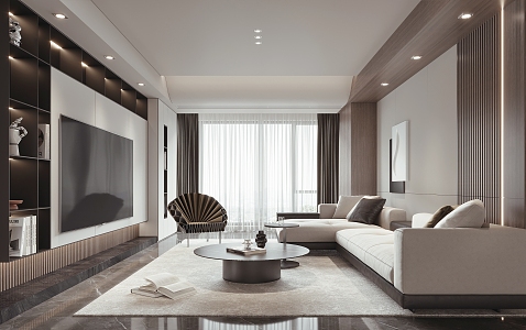 modern living room 3d model