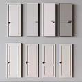 Various Styles of Hinged Doors in Neutral Colors and Simple Panel Designs for Home Interiors