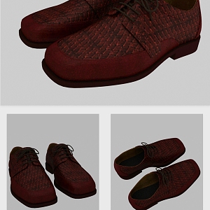 Modern shoes clothing shoes and hats 3d model