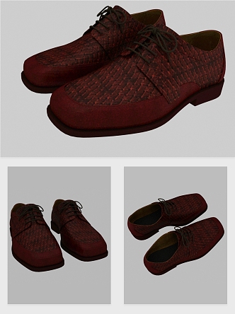 Modern shoes clothing shoes and hats 3d model