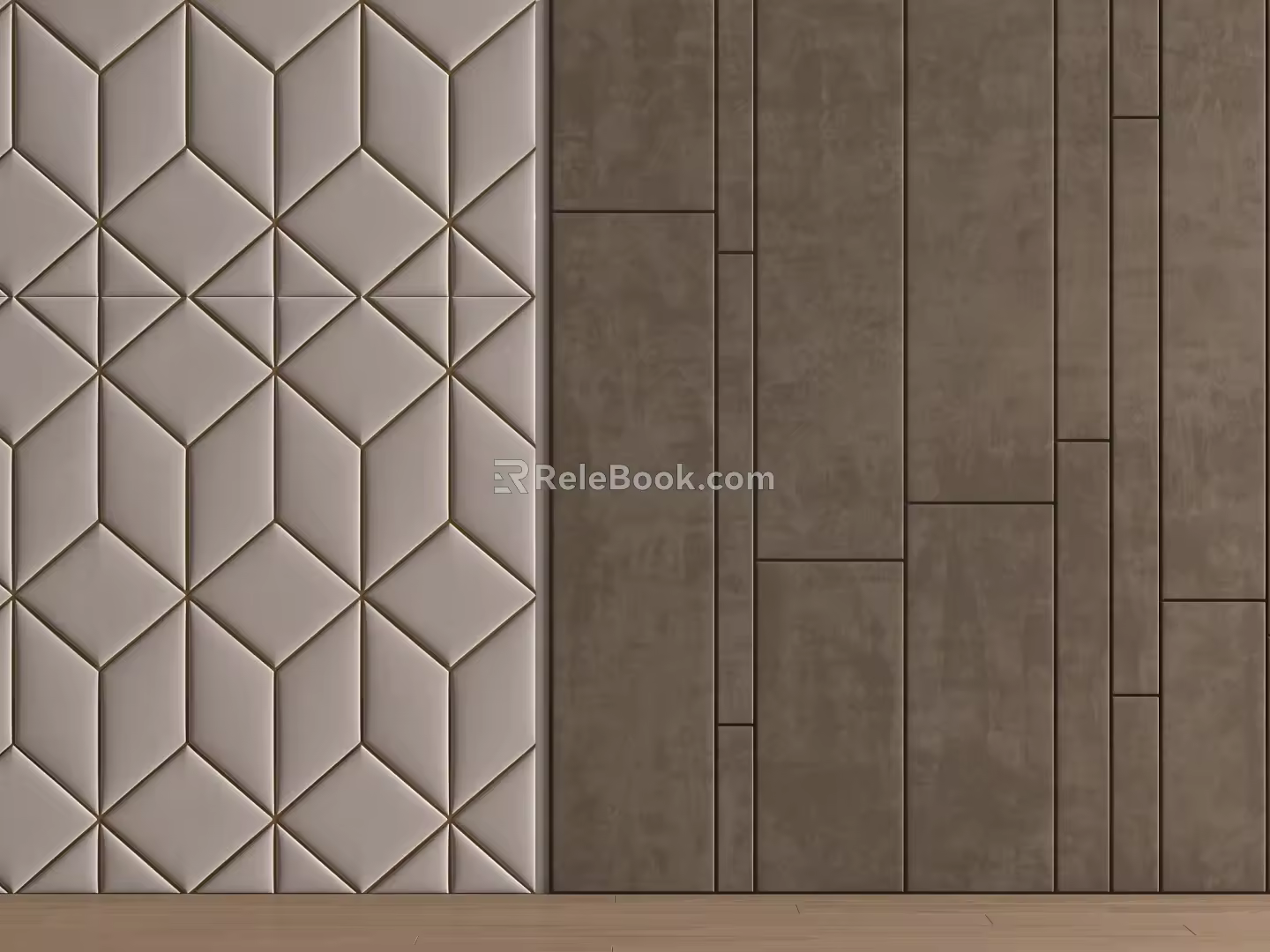 Hard package background wall 3d model