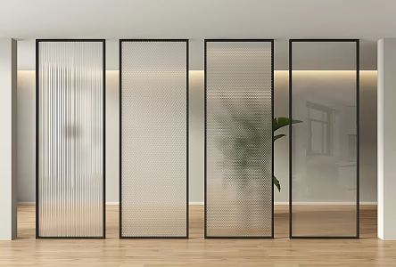 glass partition bathroom partition changhong glass partition wall oil sand glass partition living room partition screen partition restaurant partition 3d model