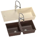 Variety of Granite Sinks Featuring 5 Sizes Shapes 8 Materials and Faucet