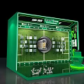 Soccer Field Display Model With Trophy And Player Position Layout On Green Base