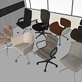 Modern Office Chairs In Black Brown Beige Gray With Multiple Styles And Swivel Wheels