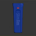 High Quality Blue Recycling Trash Can With Secure Lid And Recycling Symbol Design