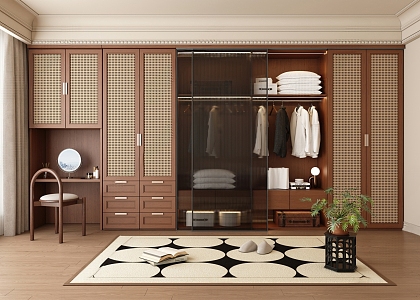 Middle style wardrobe 3d model