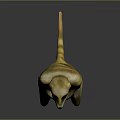 Standing Meerkat Statue with Tan Cream Coloring and Alert Upright Stance on Dark Background
