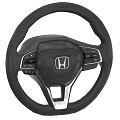 Honda Car Steering Wheel With Black Leather And Control Buttons 3d model