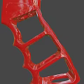 3D Printed Red Human Organ Scaffold With Porous Biomedical Structure Design