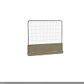Sturdy Wire Mesh Fence Structure With Concrete Base And Metal Frame 3d model