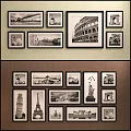 Black And White Landscape Paintings Wall Decor With Famous Landmarks