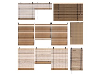 Chinese-style roller blinds venetian blinds 3d model