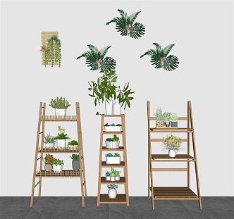 Nordic Flower Rack 3d model